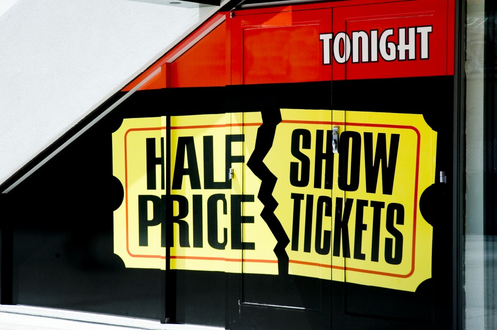 half Price show tickets